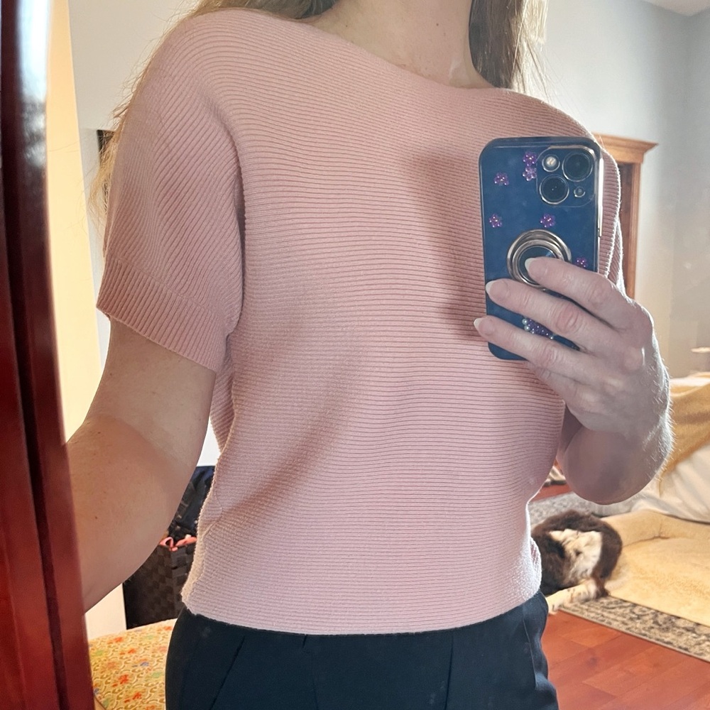 Pink Ribbed Top